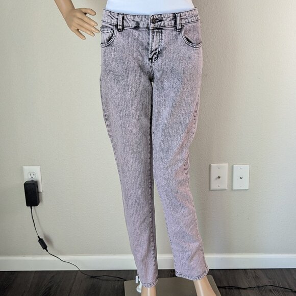 Lip Service Jett Fit Skinny Jeans Women's Size 15 Pink Acid Wash Denim Y2K Rebel - Picture 1 of 16